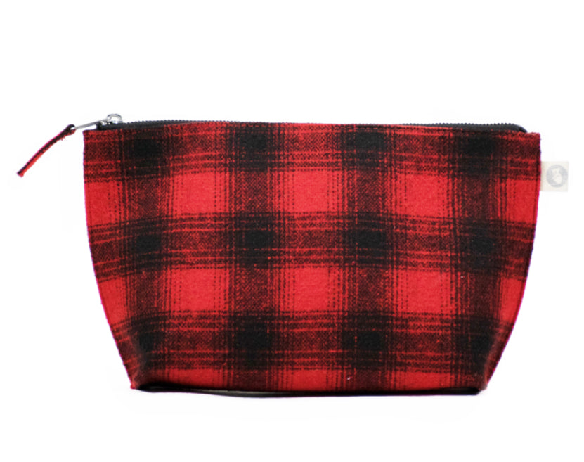 Clutch Bag: Red Plaid Flannel