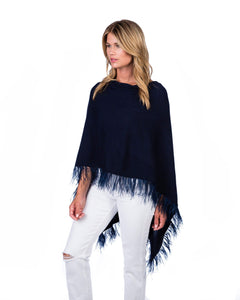 Alashan Cotton/Cashmere Feather Topper-Navy