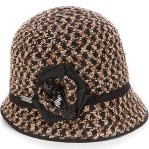 Betmar Willow Cloche Hat: Brown